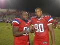 Manatee's defensive lineman Quinton Pompey and Drakkar Wilson was in the backfield all night